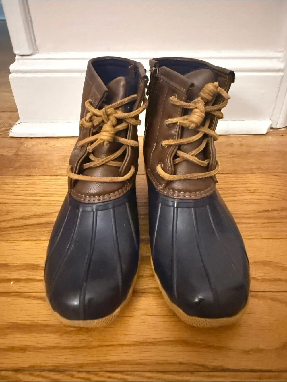 Sperry Kids Navy and Brown Duck Boots